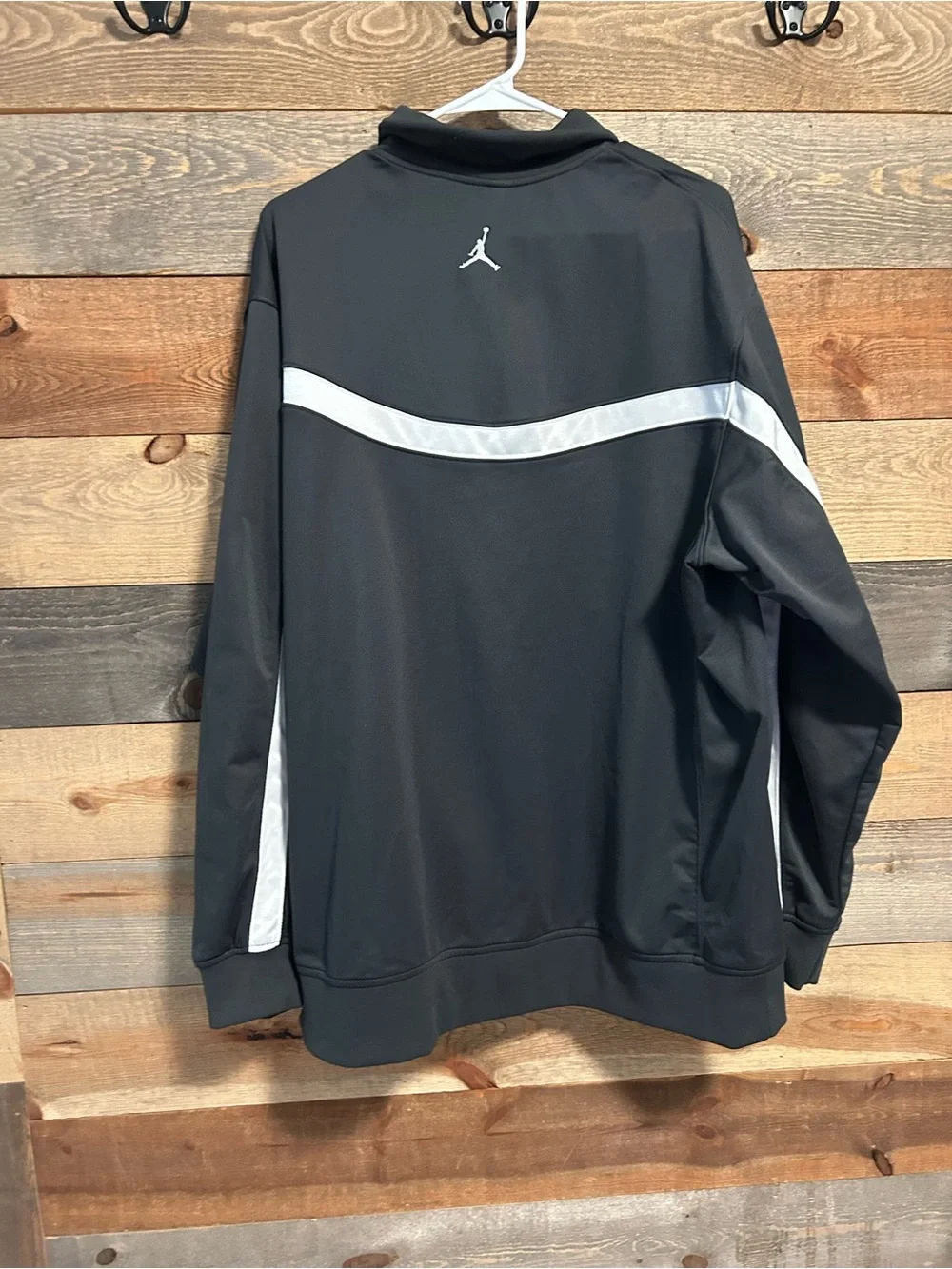 Jordan Men’s Black and White Lightweight Quarter-Zip Jacket